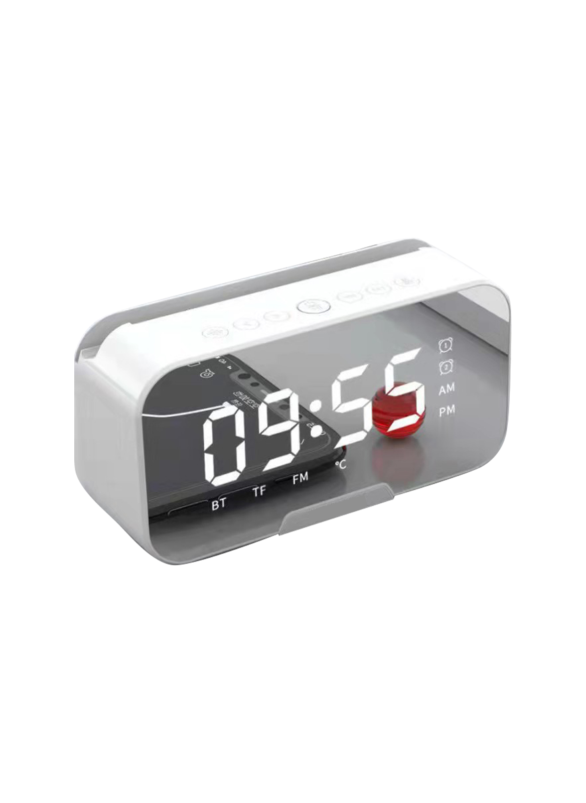 2 In 1 Desktop Electronic Clock with Bluetooth Speaker