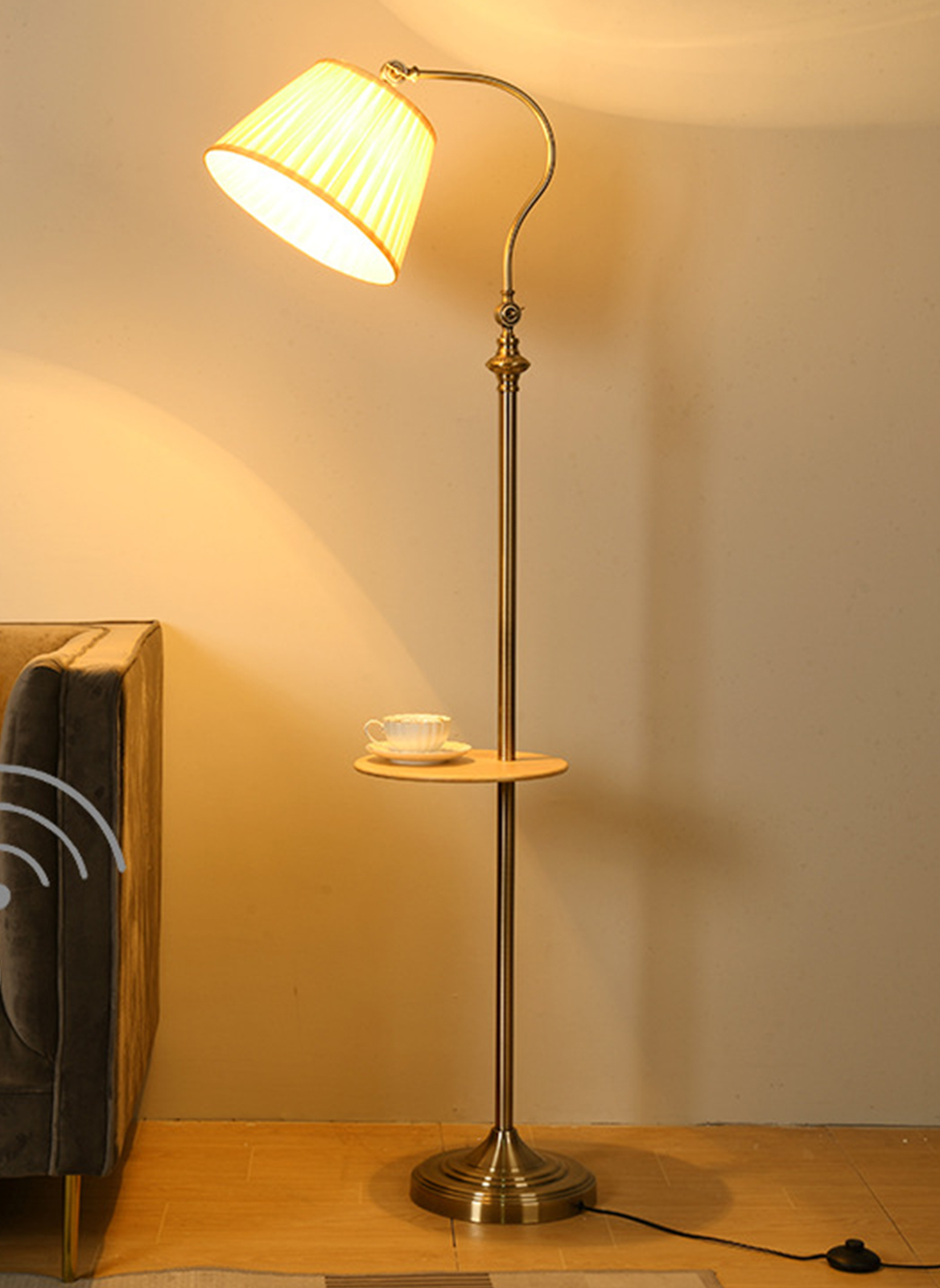 Modern Bedroom Bedside Floor Lamp 9W Warm Light