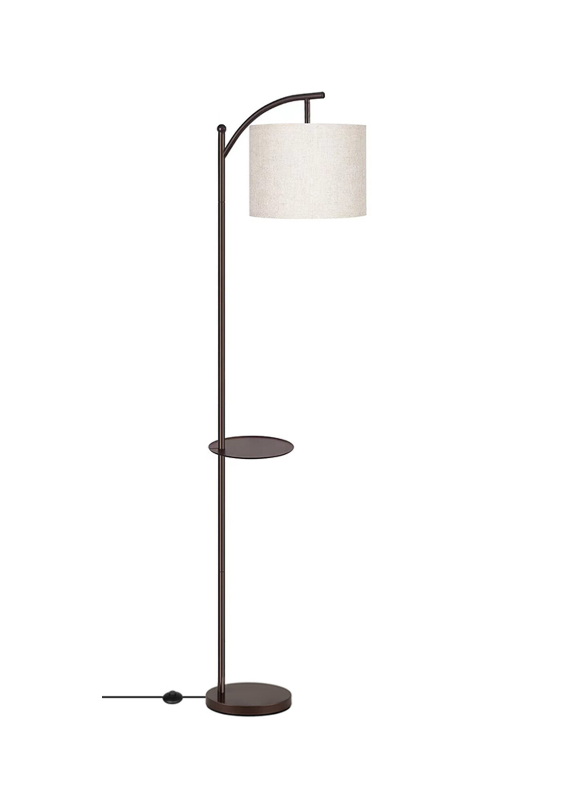 Adjustable 3-Color Floor Lamp with Shelf for Living Room and Bedroom (D28*H170CM)