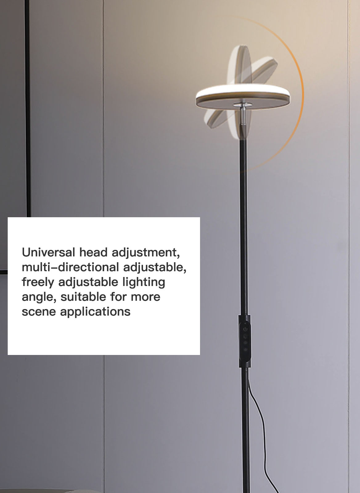 LED Modern Vertical Three Color Variable Light Floor Lamp 18W