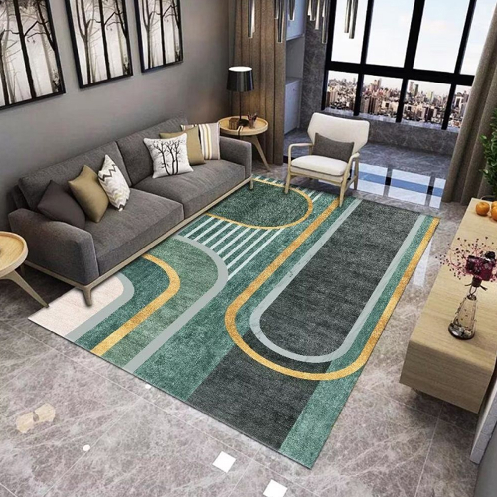 Modern Minimalist Style Living Room is Fully Covered with Imitation Cashmere Thickened Carpet 160*230CM