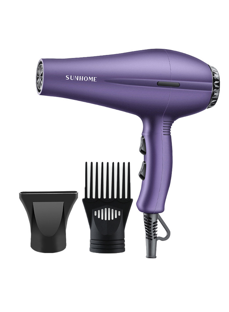 SUNHOME 3-Piece Professional Hair Dryer Set,1800W Negative Ionic Fast Dry Low Noise Blow Dryer, Professional Salon Hair Dryers with 2 Nozzle ， 2 Speed and 3 Heat Settings