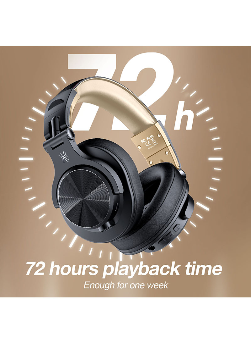 A70 Bluetooth Over Ear Headphones, Wireless Headphones With 72H Playtime, Shareport, Foldable, 3.5Mm/6.35Mm Stereo Jack