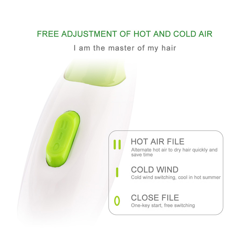 SUNHOME Foldable1200W Mini Hair Dryer. Easy storage hook. Travel portable Hair Dryer Green/White
