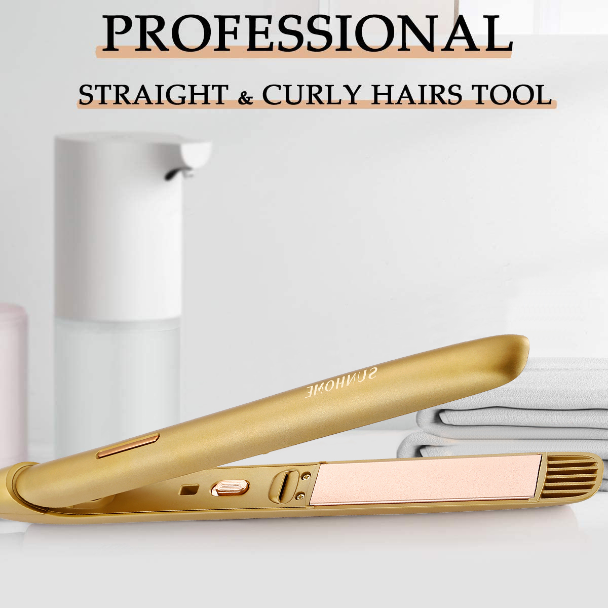 Professional Hair Straightener Gold