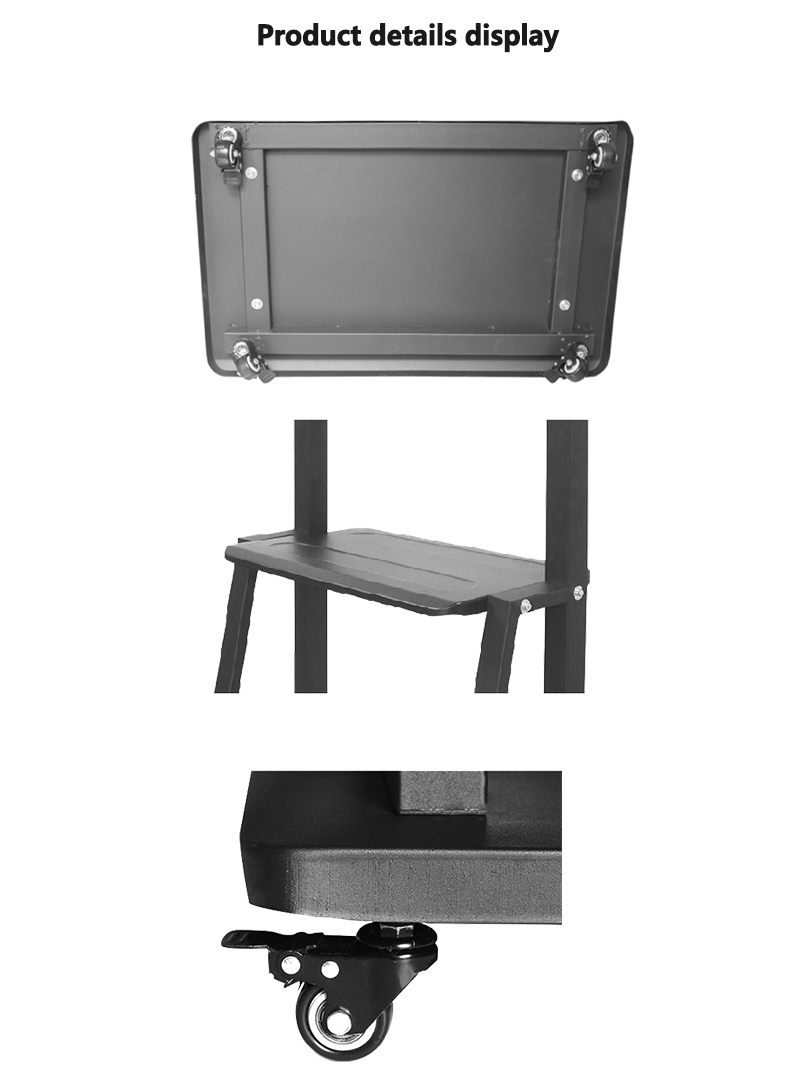 Mobile Floor TV Stand Mount with Wheels ,Landscape and Portrait Switchable TV Mount for 40-65 Inch TVs for Office Home Outdoor