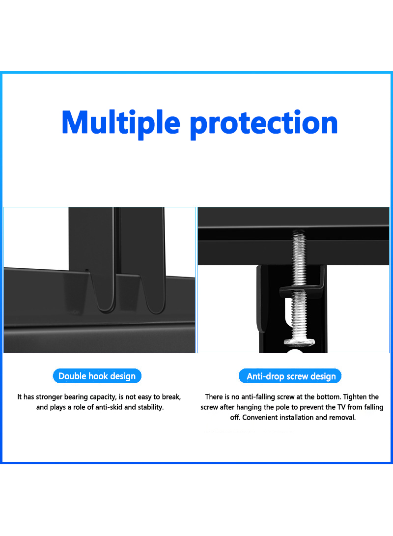TV Stand Table Bracket For 32-70 Inch Screen LCD LED TV Black