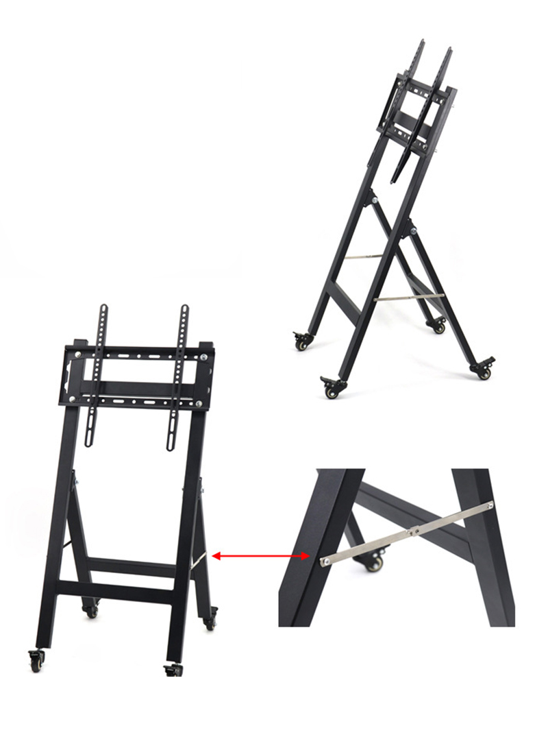 Foldable Mobile TV Stand Floor TV Cart Mount for 26-55 inch TVs