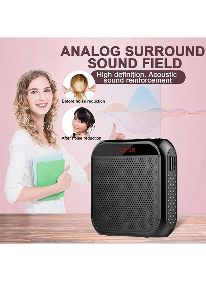 Mini Voice Amplifier with Wired Microphone Headset, Loudspeaker for Teachers, Tour Guides/Coaches Metting/Yoga/Fitness, S17