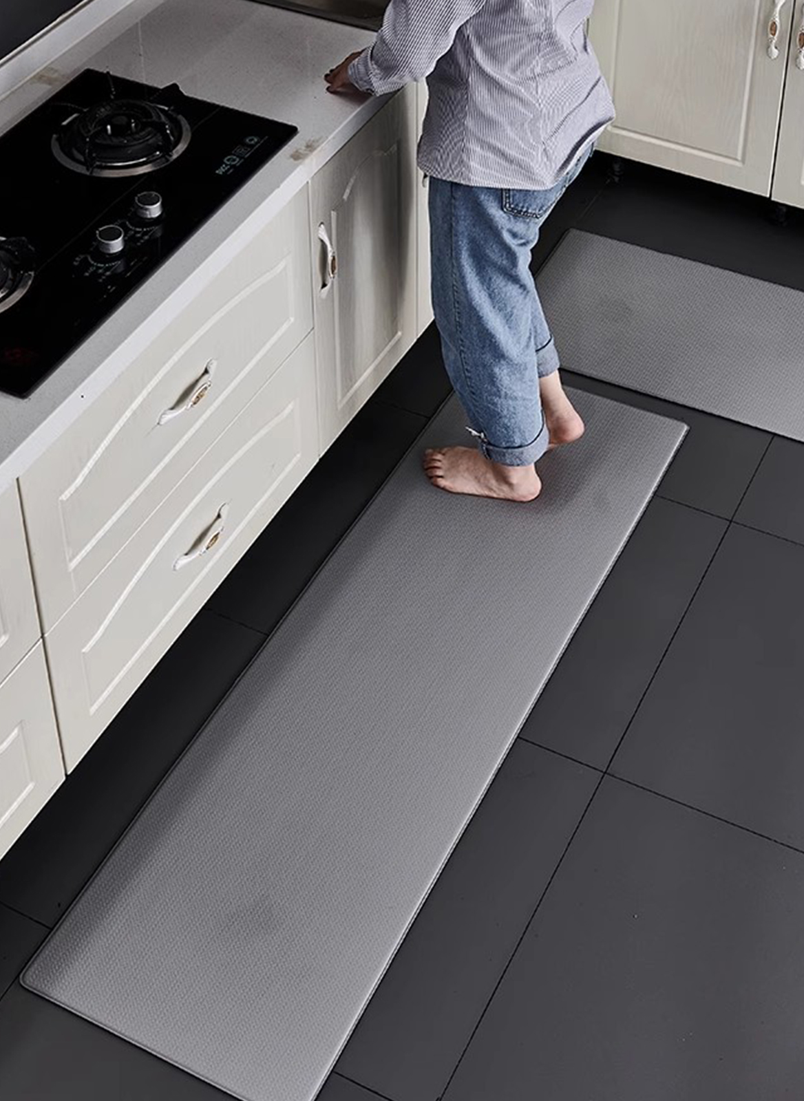 PVC Kitchen Waterproof Floor Mat Anti-Slip Mat 120*45&amp;75*45CM