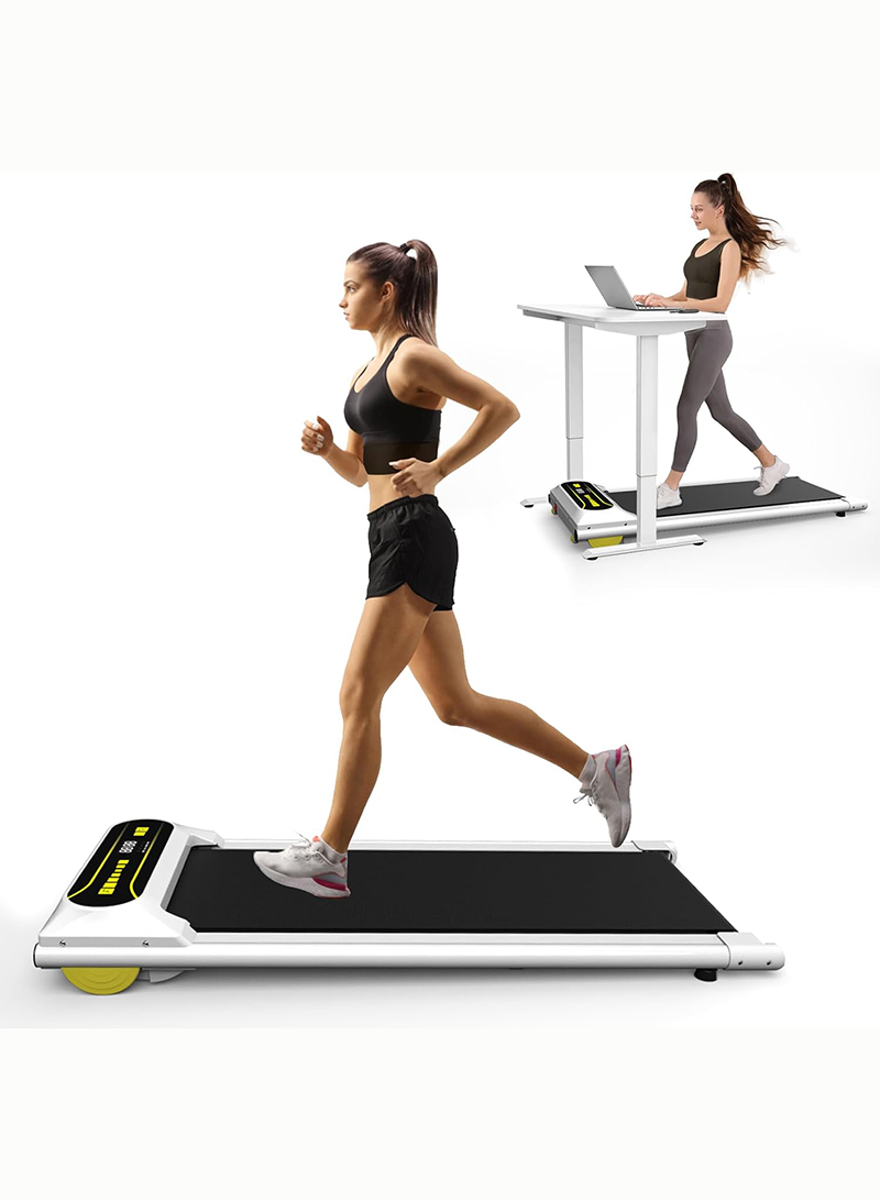Undercounter Treadmill with Remote Control, Electric Treadmill, Walking Jogging Machine, No Installation Required 122.5L*52W*14H
