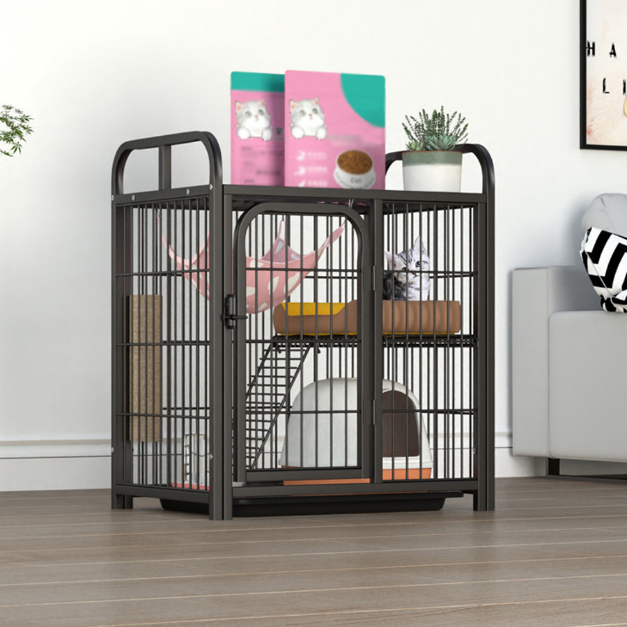 2-Tier Cat Cage Small And Medium Pet Playpen Crate Kennel