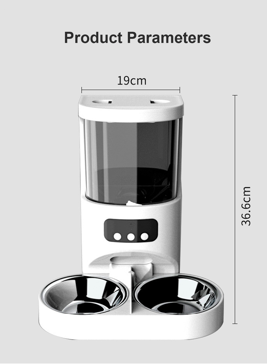 Smart Dual-Bowl Automatic Pet Feeder - 4L Capacity Smartphone-Controlled Accurate Portioning for Multiple Pets