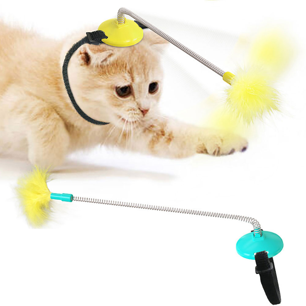 New Pet Supplies, Cat Toys, Self-healing Collar, Neck Spring, Creative Foot With Tap To Tease Cat Stick
