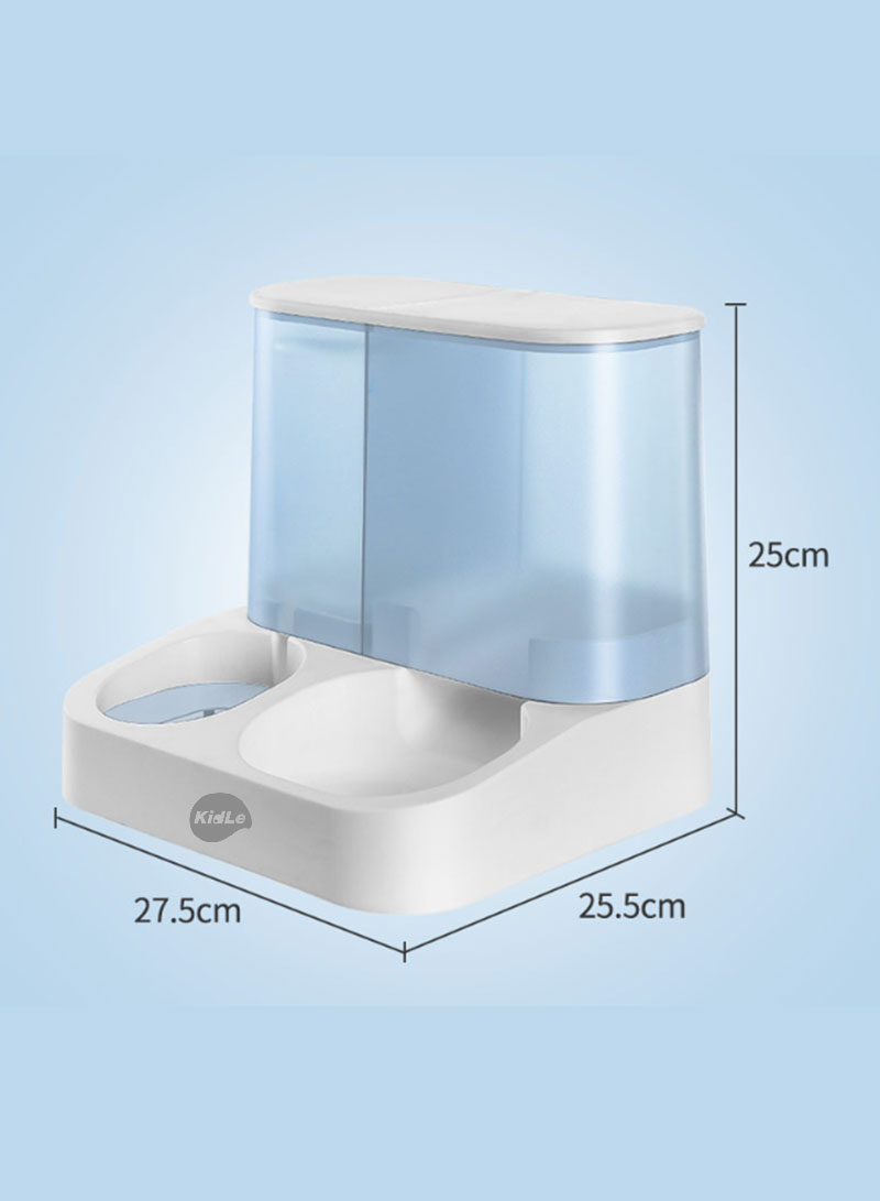 Pet Automatic Drinking Water Feeder Integrated 2.8l Large Capacity Transparent Visual Grain Storage Bowl