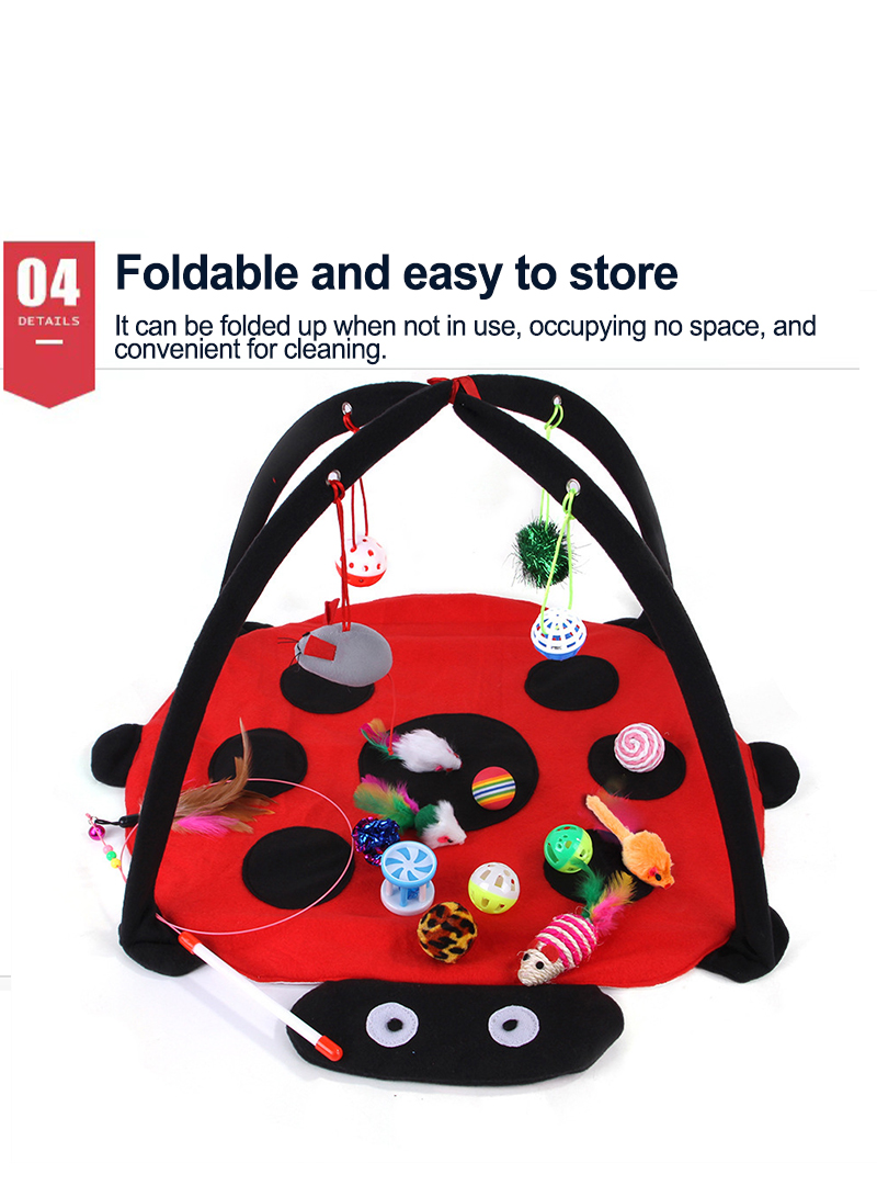 Foldable Cat Tent Toy Set 13pcs
