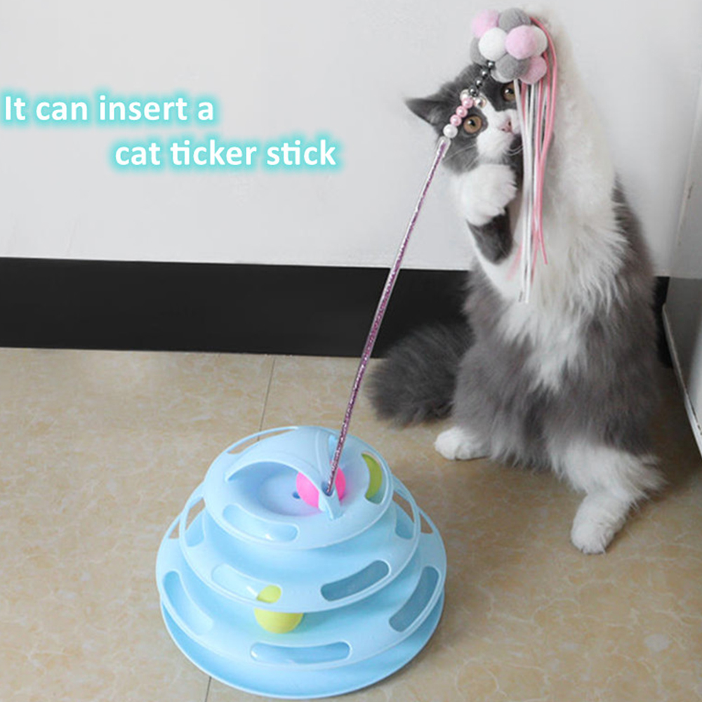 Pet Amusement Plate Cat Toy Pet Supplies Kano New Pet Amusement Track Tower Funny Cat Toy