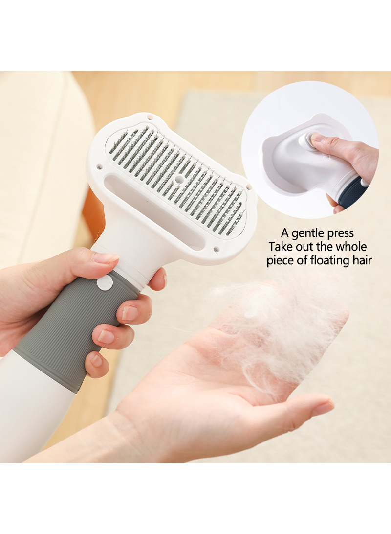 Pet Hair Dryer 2 in 1 Pet Grooming Hair Blower Adjustable Temperature Grooming Hair Brush