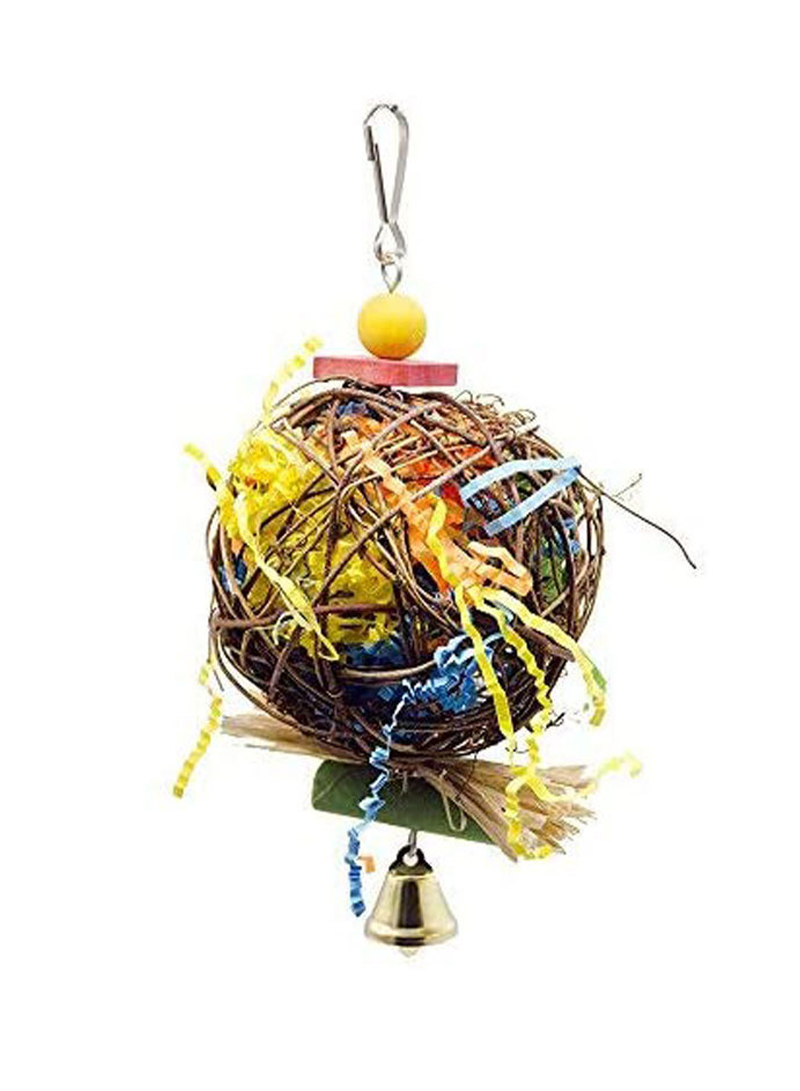 Parrot Toys Rattan Balls Brushed Grass Bird Supplies Tools Biting Toys