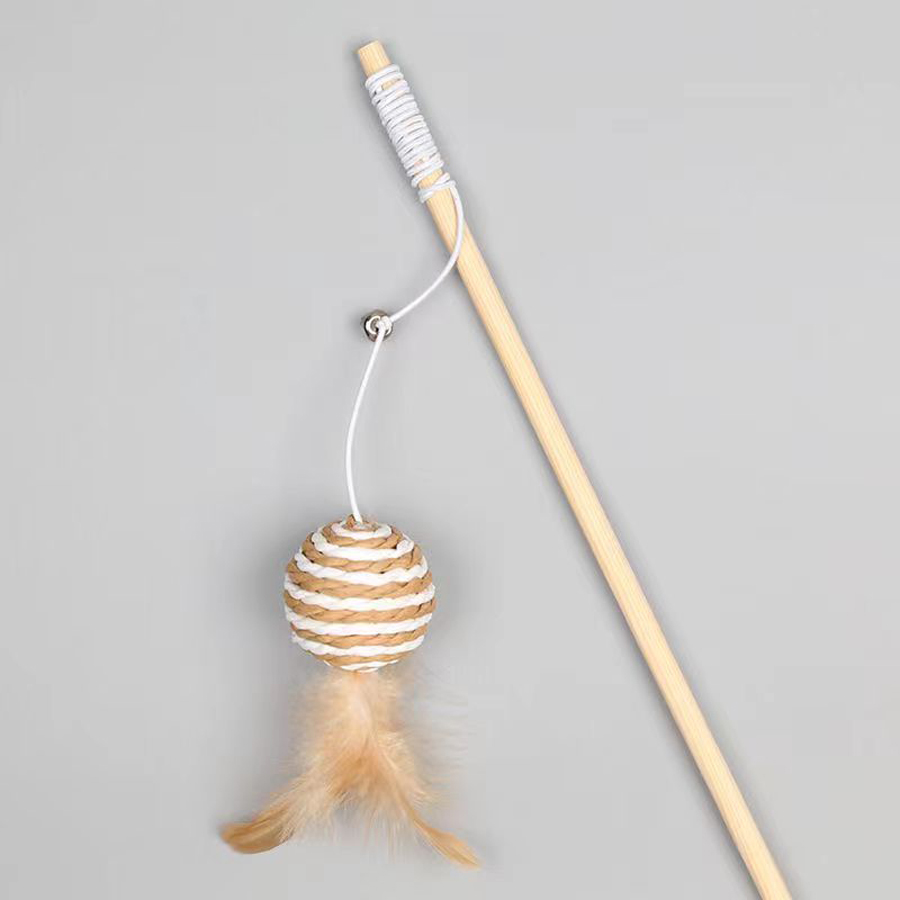 Cat Teaser Stick Interactive Cat Feather Toy Funny Cat Stick For Cat Kitten