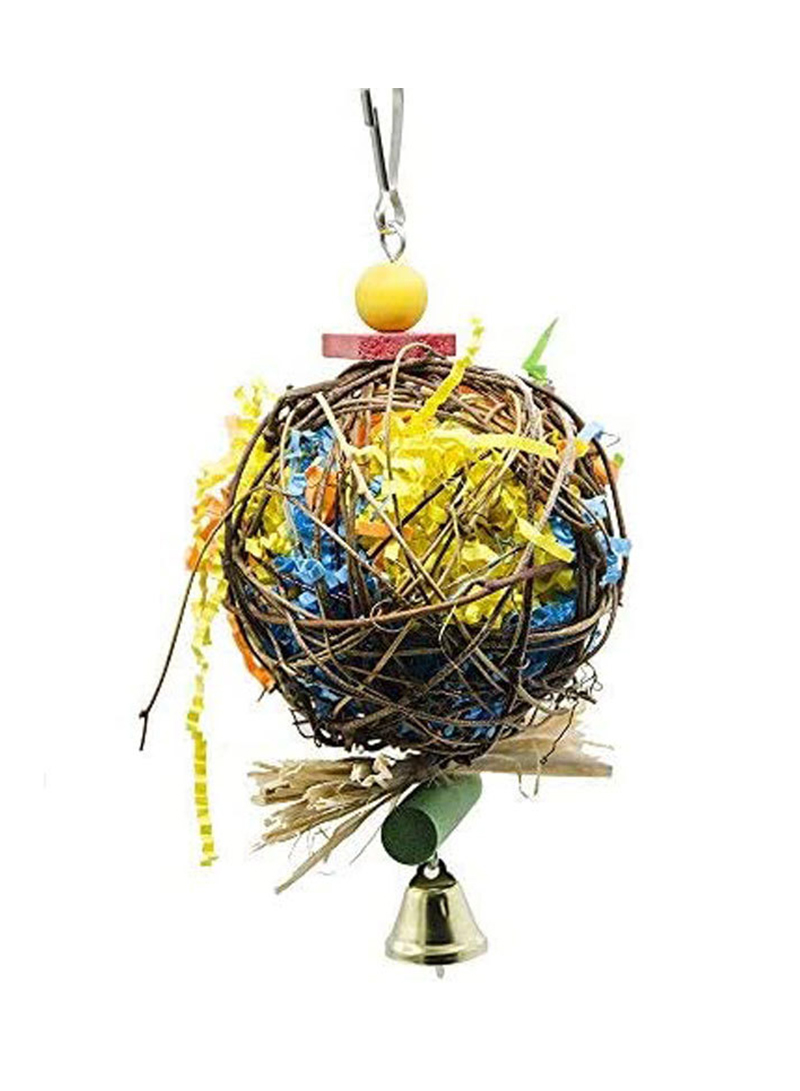 Parrot Toys Rattan Balls Brushed Grass Bird Supplies Tools Biting Toys