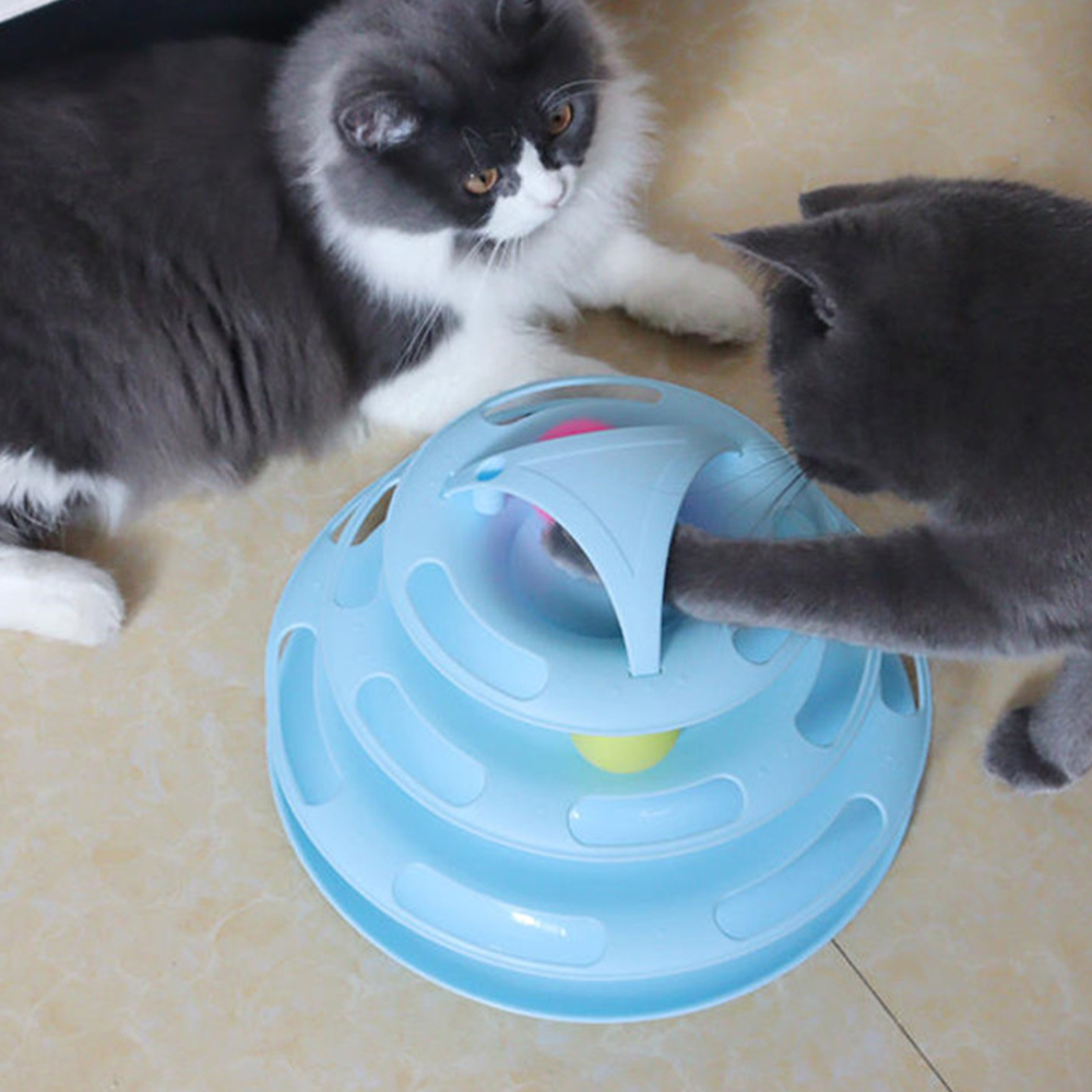 Pet Amusement Plate Cat Toy Pet Supplies Kano New Pet Amusement Track Tower Funny Cat Toy