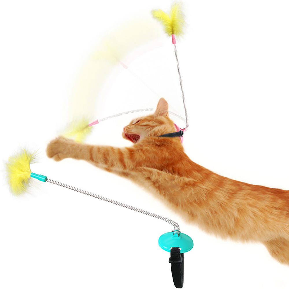 New Pet Supplies, Cat Toys, Self-healing Collar, Neck Spring, Creative Foot With Tap To Tease Cat Stick