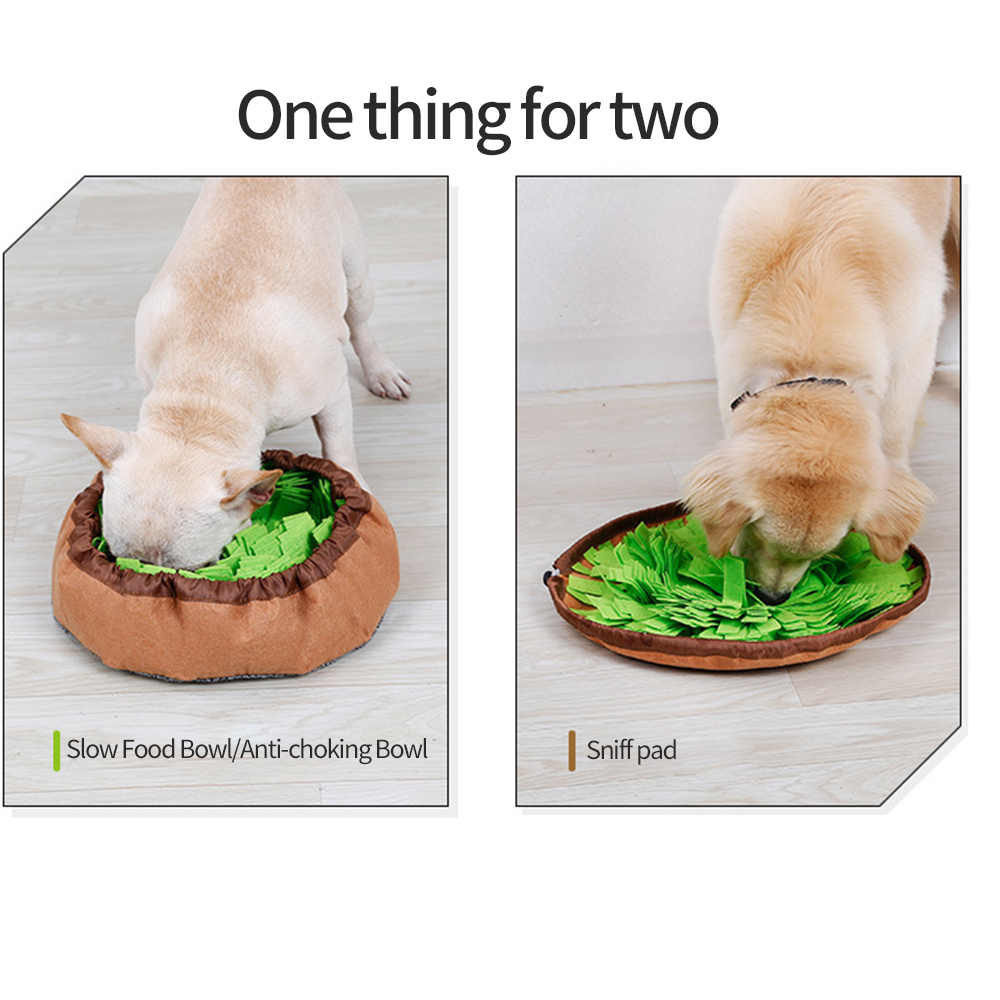 Pet Dual-purpose Sniffing Bowl Sniffing Cushion Puzzle Tibetan Food Training  Toy Home Decompression Pet Supplies