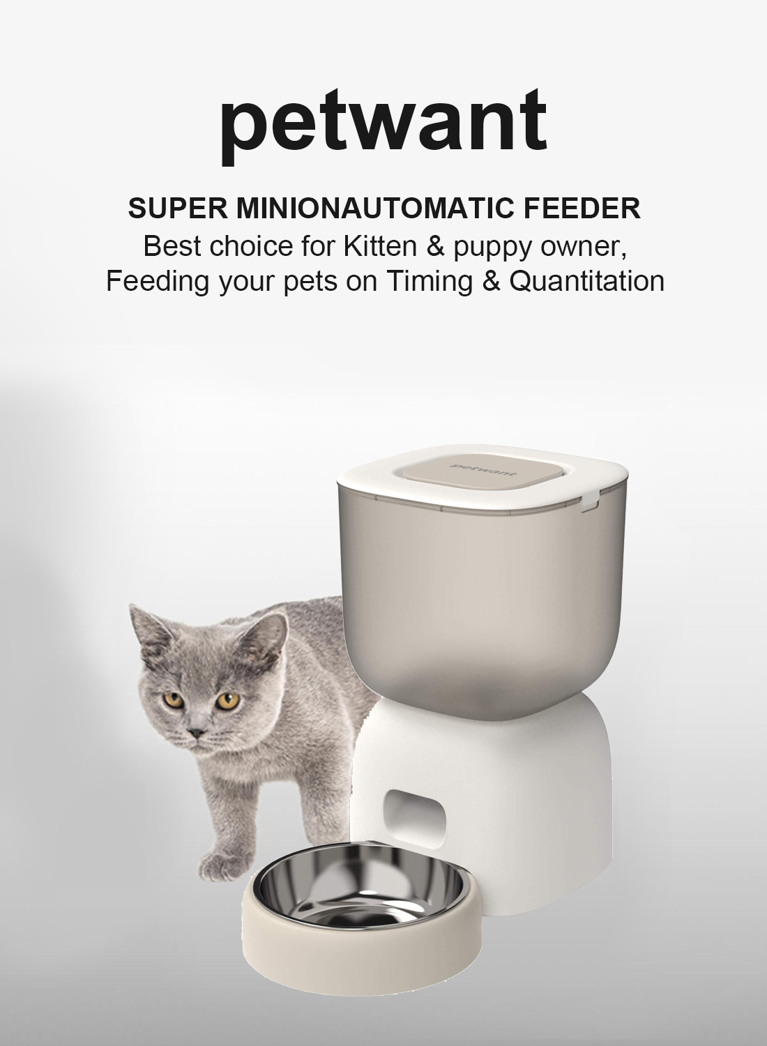 Smart WIFI 3L Pet Feeder 5W Power with UK Plug Timed &amp; Portion-Controlled for Cats &amp; Dogs  Auto Dry Food Dispenser with Clear View &amp; Pest-Resistant Design