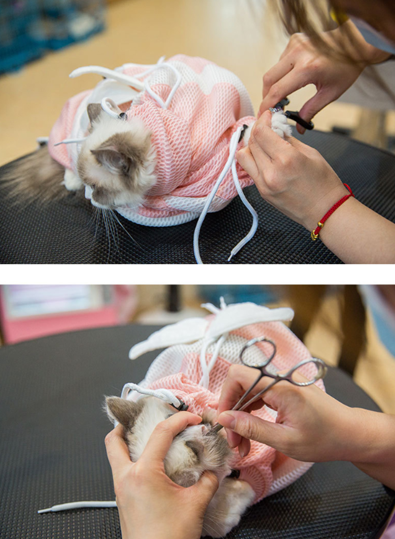 Washing Cat Bag Cat Bath Tool Fixing Bag Multi-function Anti-scratch Cat Bag Cat Supplies