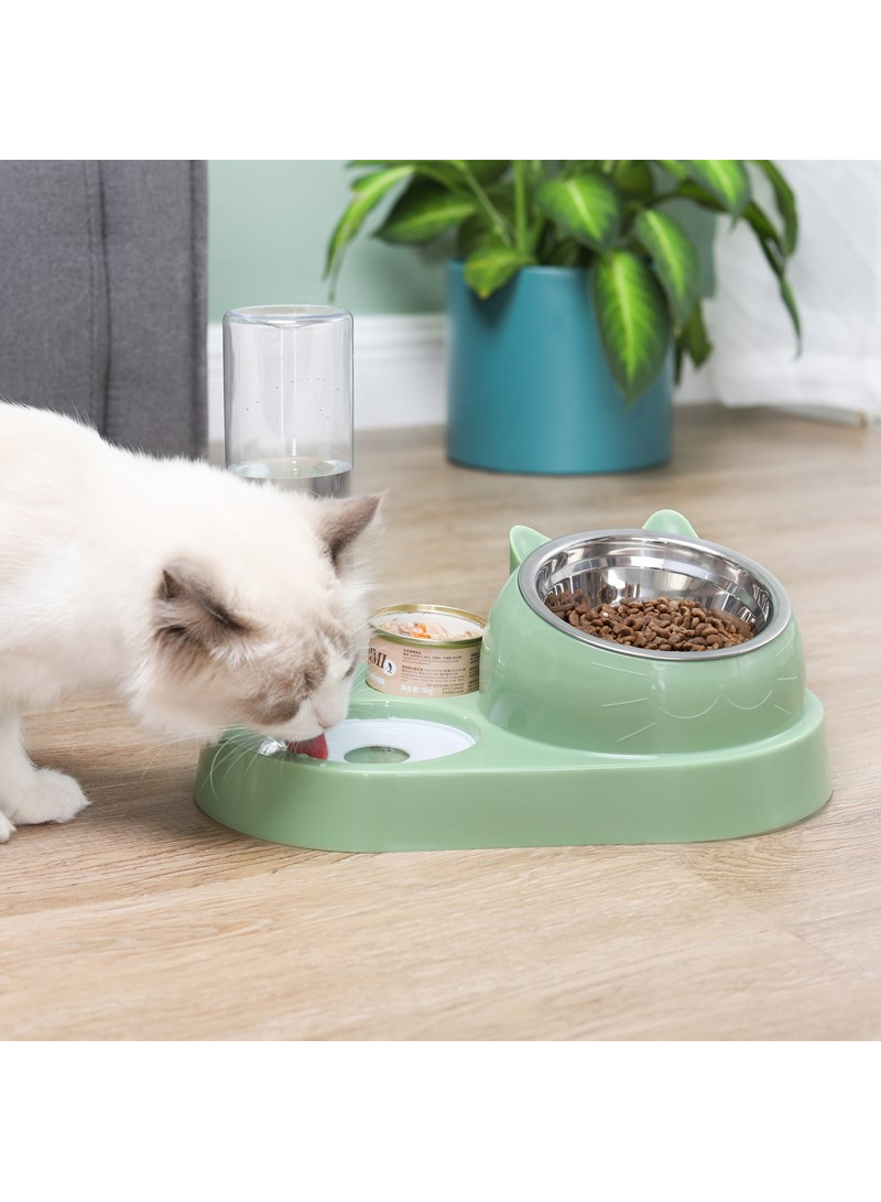 Double Bowl Automatic Pet Bowl Feeder Dog Bowl Cat Bowl Water Dispenser