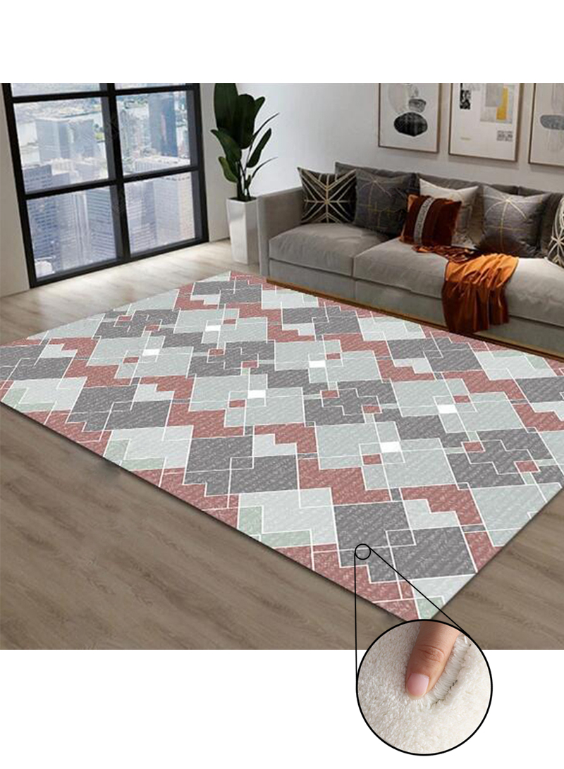Rectangular Soft Touch Carpet Multicolour 200 x 300cm