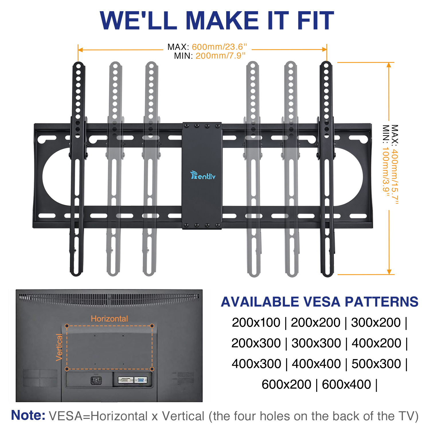 Tilt TV Wall Mount Stand for 37-70 inch Screen TV