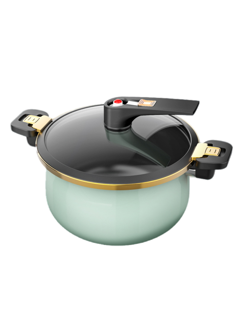 7L Multifunctional Enamel Micro Pressure Cooker Soup Pot and Stew Pot