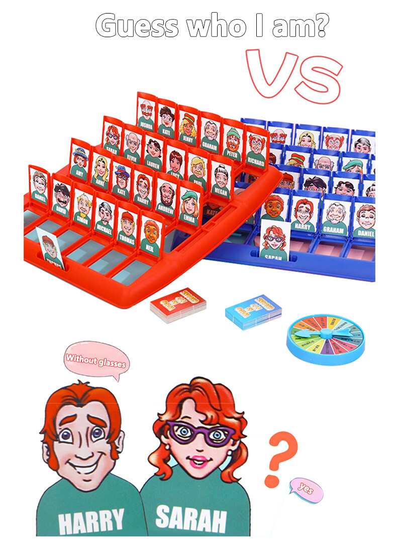 Guess Who ？Board Game for Kids Guessing Board Game 2 Players Operation Game