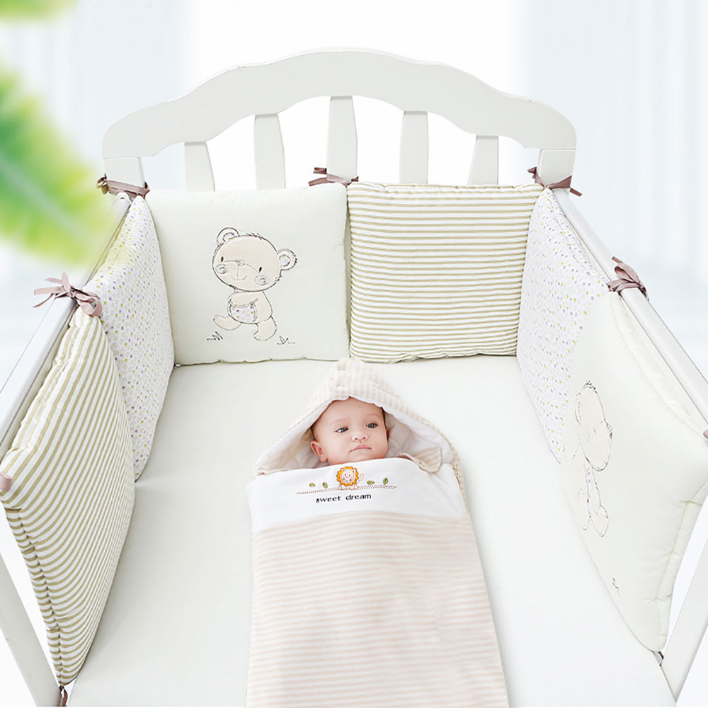 6-Piece Set Of Baby Crib Cot Bumper Cushion