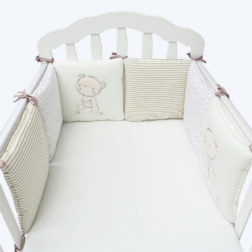 6-Piece Set Of Baby Crib Cot Bumper Cushion