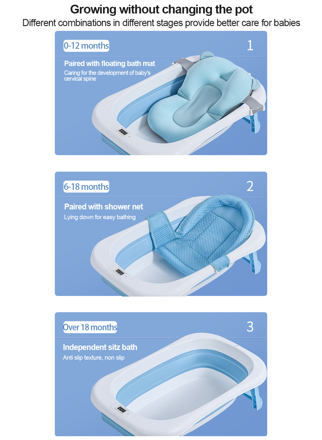 Baby Bathtub Folding, Sitting, and Lying Small Newborn Children's Products