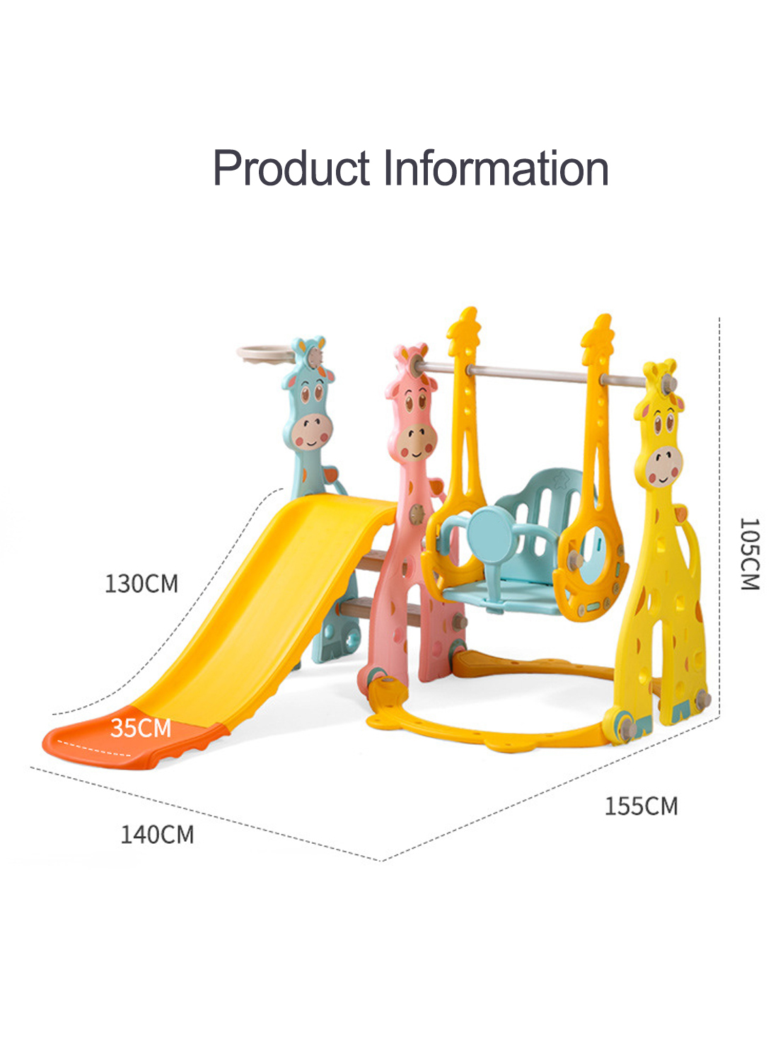 Children's Slide Kids Slide with Basketball Hoop Indoor Home Multi-Function Combination Folding Toys Baby Slide For Boys and Girls