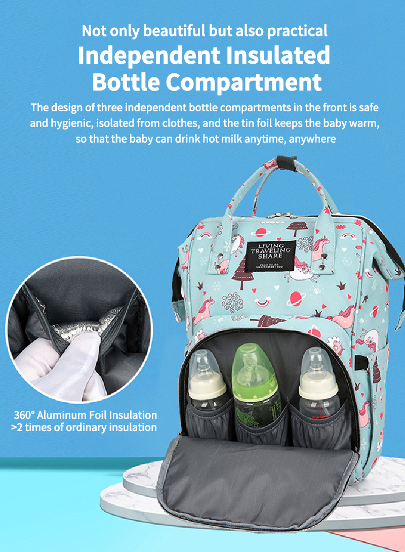 Mommy Bag Mother Bag Large-capacity Backpack Female Pregnant Women Maternity Bag Milk Bottle Mother And Baby Bag Oxford Cloth Waterproof Backpack