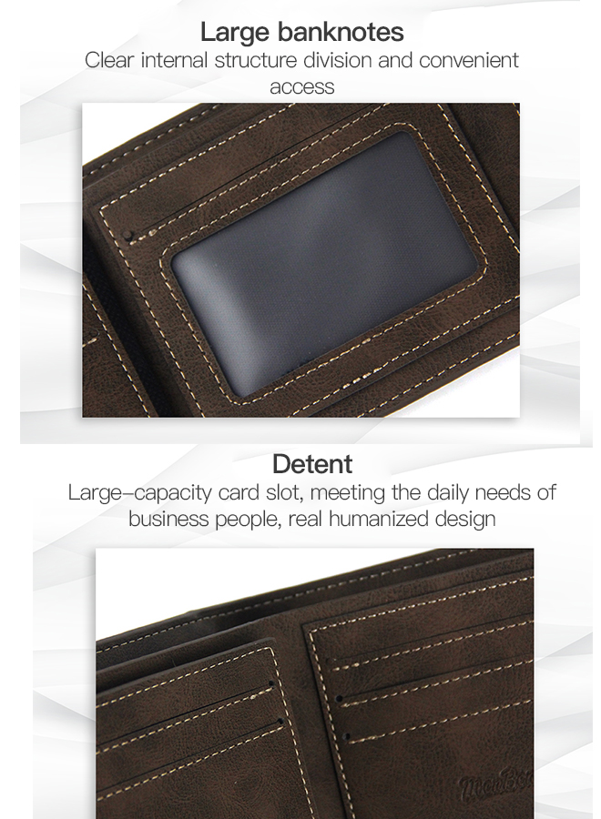 Men's Wallet Short Wallet Card Bag Certificate Bag 12*9*2cm