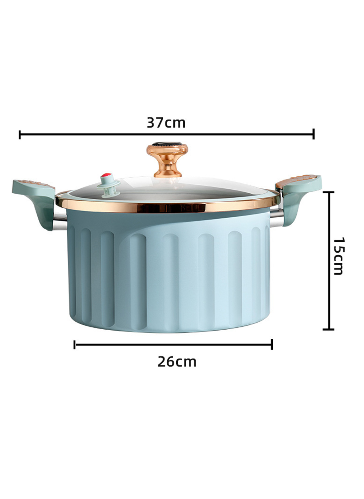 10L Multifunctional Enamel Micro Pressure Cooker Soup Pot and Stew Pot 26*37*15CM